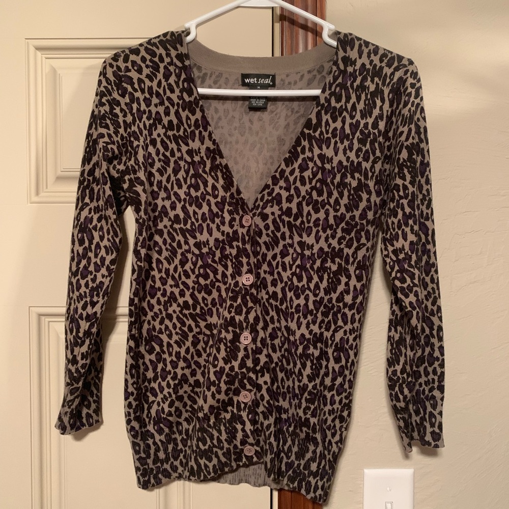 Leopard print cardigan